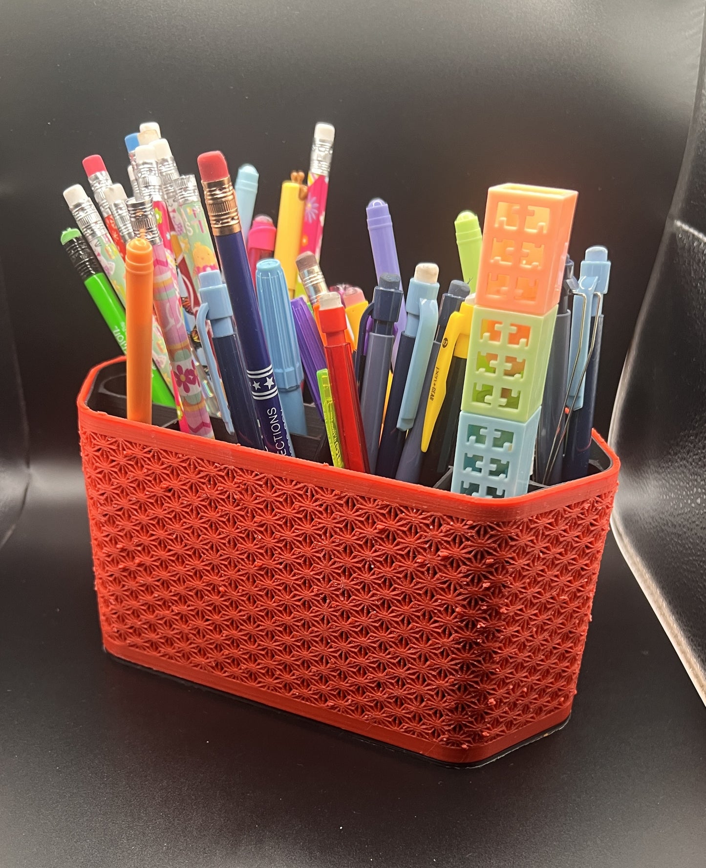 Dual-Tone Mesh Desk Organizer
